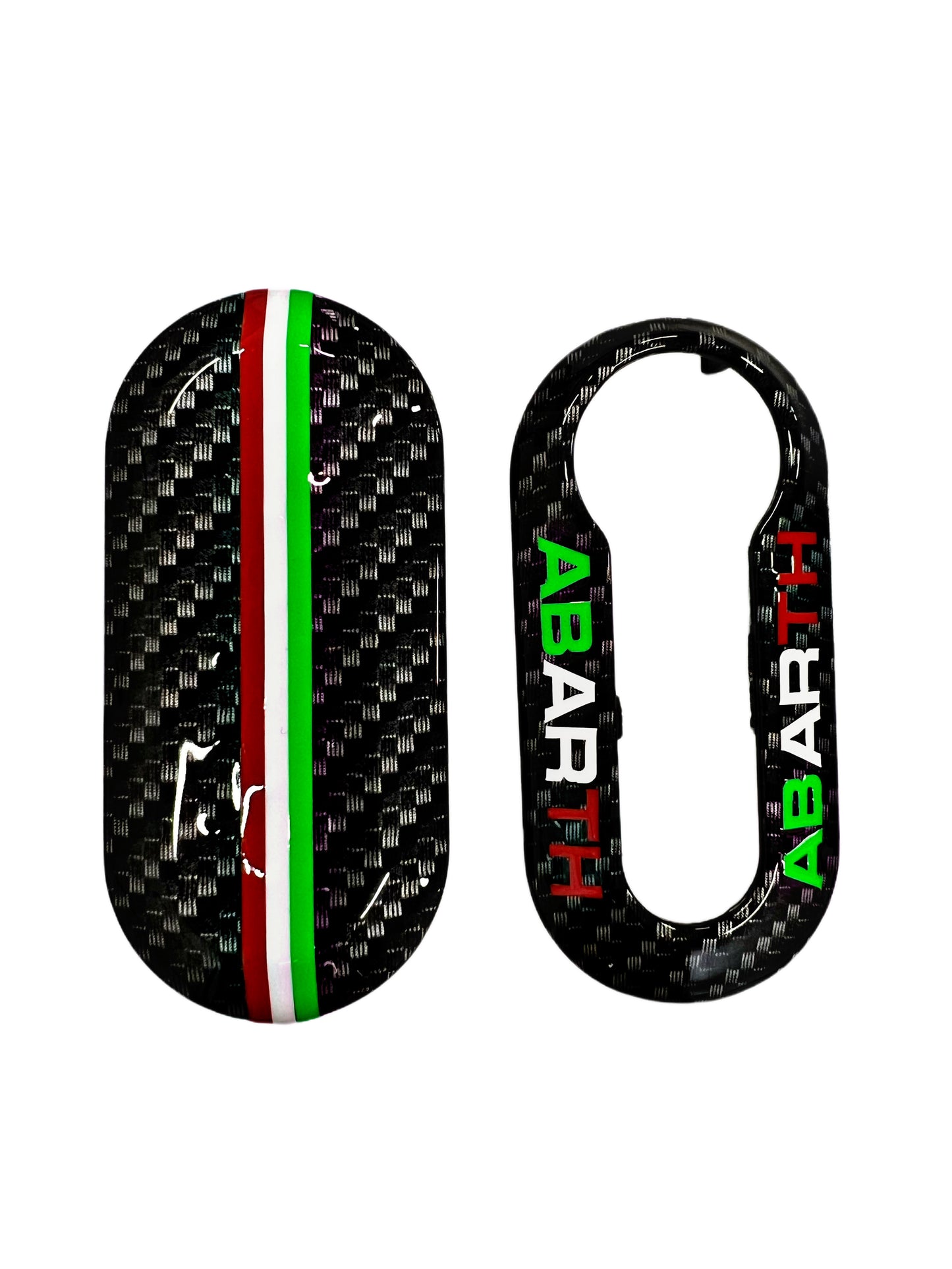 Guscio carbon personalizzato tricolore