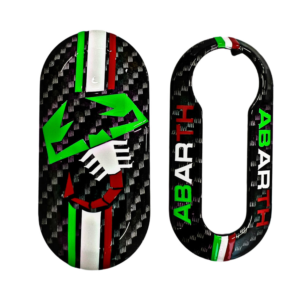 Guscio chiave carbonio nero personalizzato tricolore