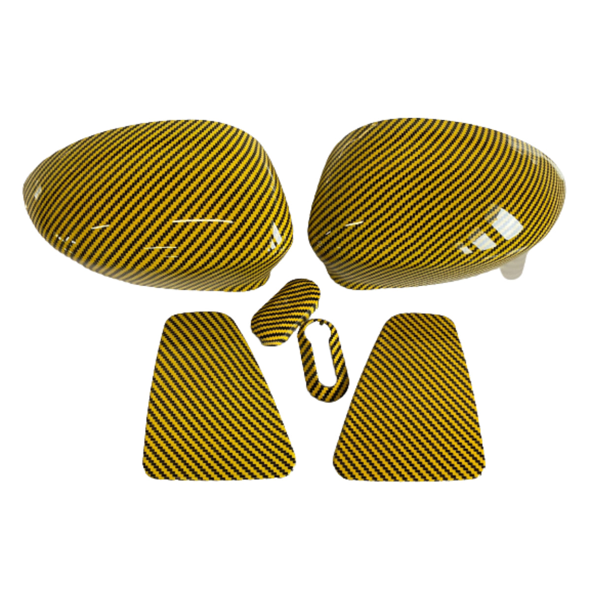 Kit calotte carbon placche fari guscio chiave giallo