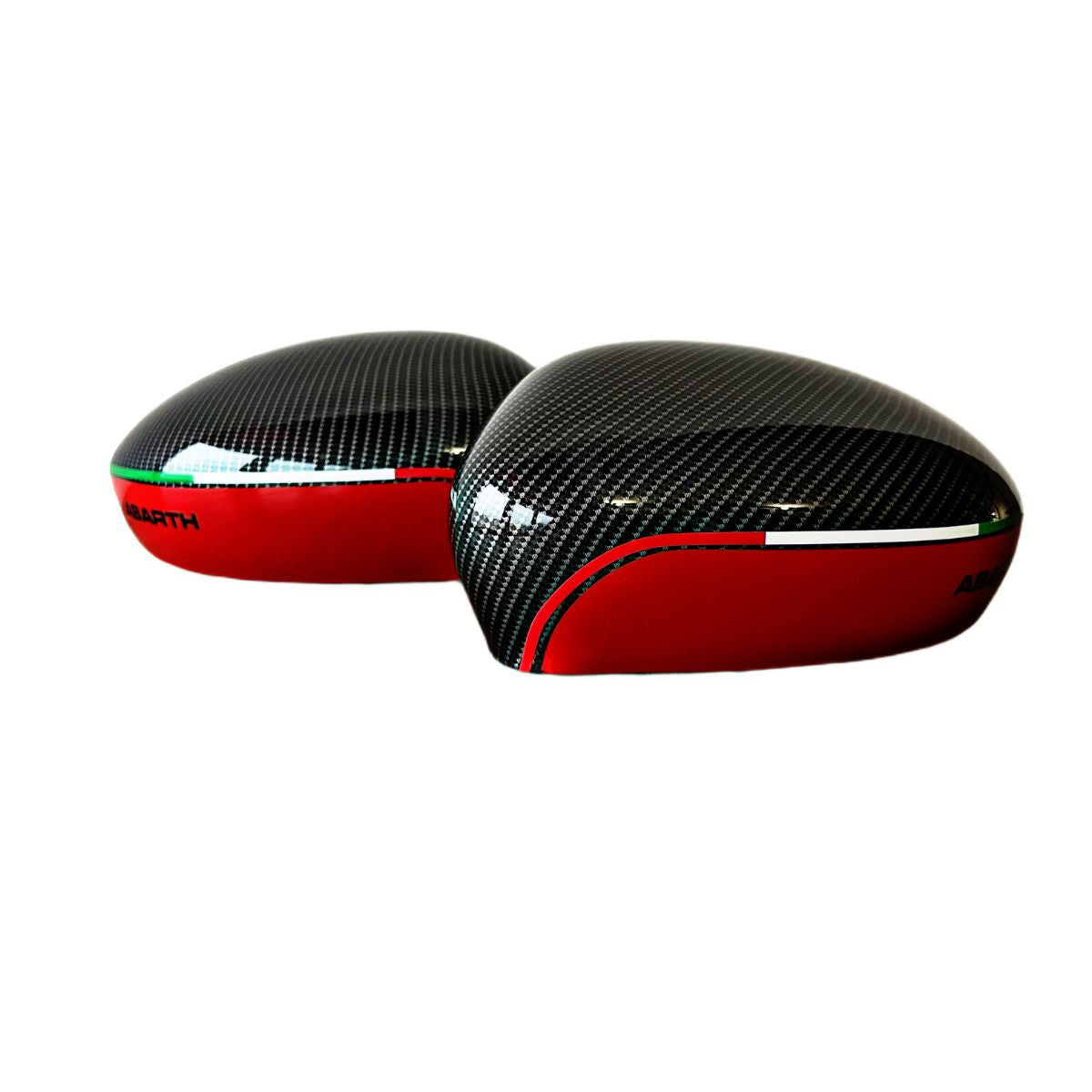 Coppia calotte carbon personalizzata Rosso e Tricolore